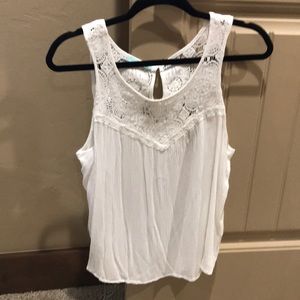 White Lace detail Top